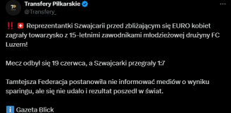 HIT! Reprezentacja Szwajcarii kobiet grała SPARING Z 15-LATKAMI, a wynik to... xD
